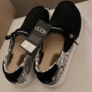 Black Paisley Hey Dudes - Size 8